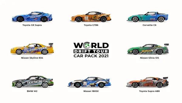 World Drift Tour 2021 Car Pack